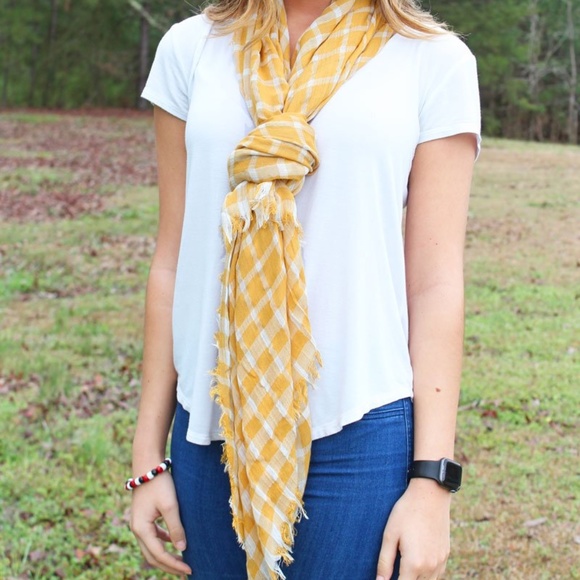 Accessories - 2 /$12 - SEATTLE SPRING SCARF, MUSTARD
